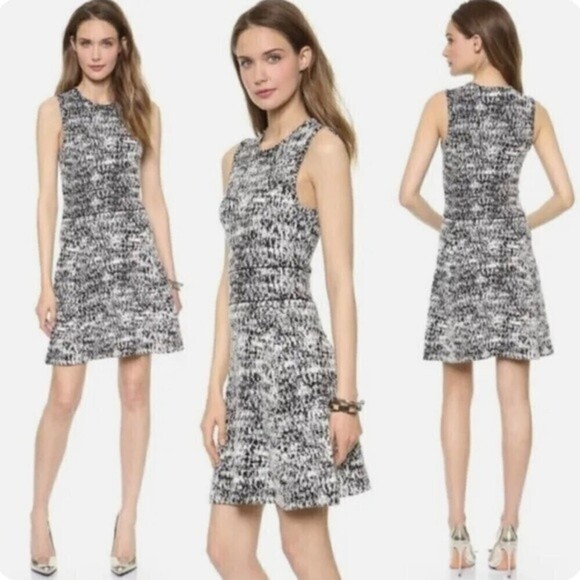 - THEORY Alancy C Sleeveless Tweedscape A-Line Dress Size Medium - Picture 2 of 14